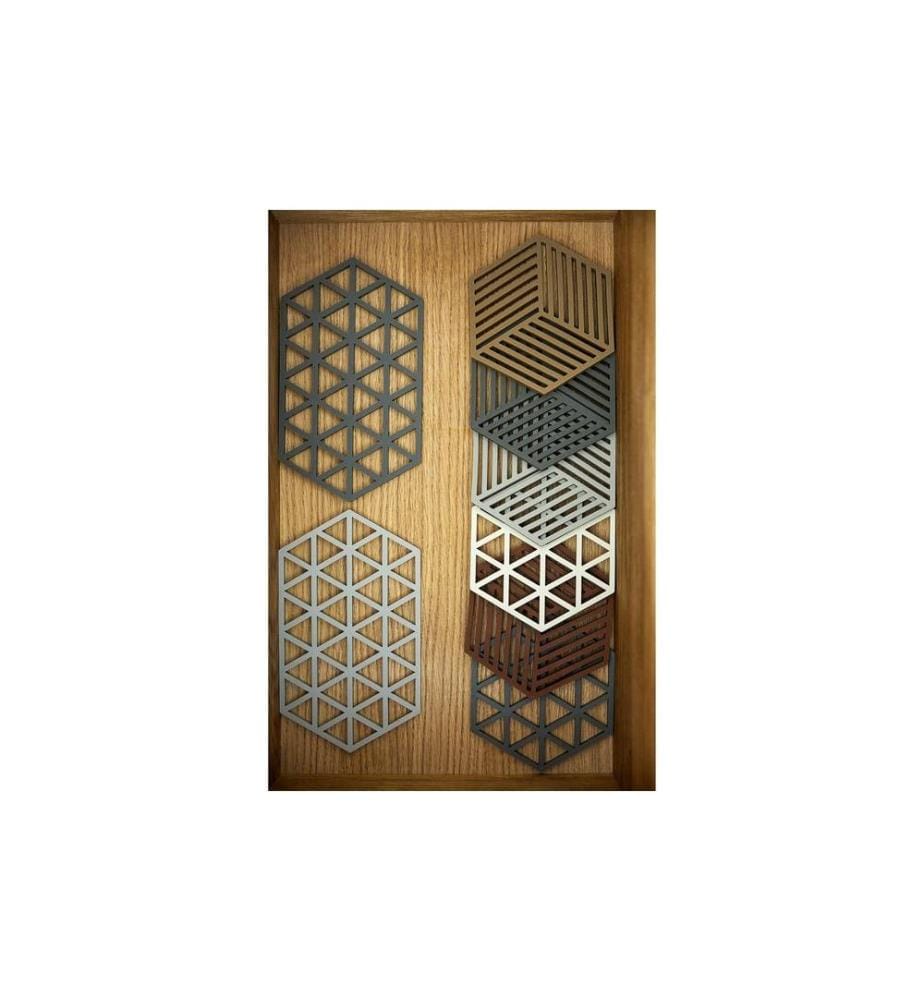 ZONE DENMARK - Dessous de plat Triangles Vert olive
