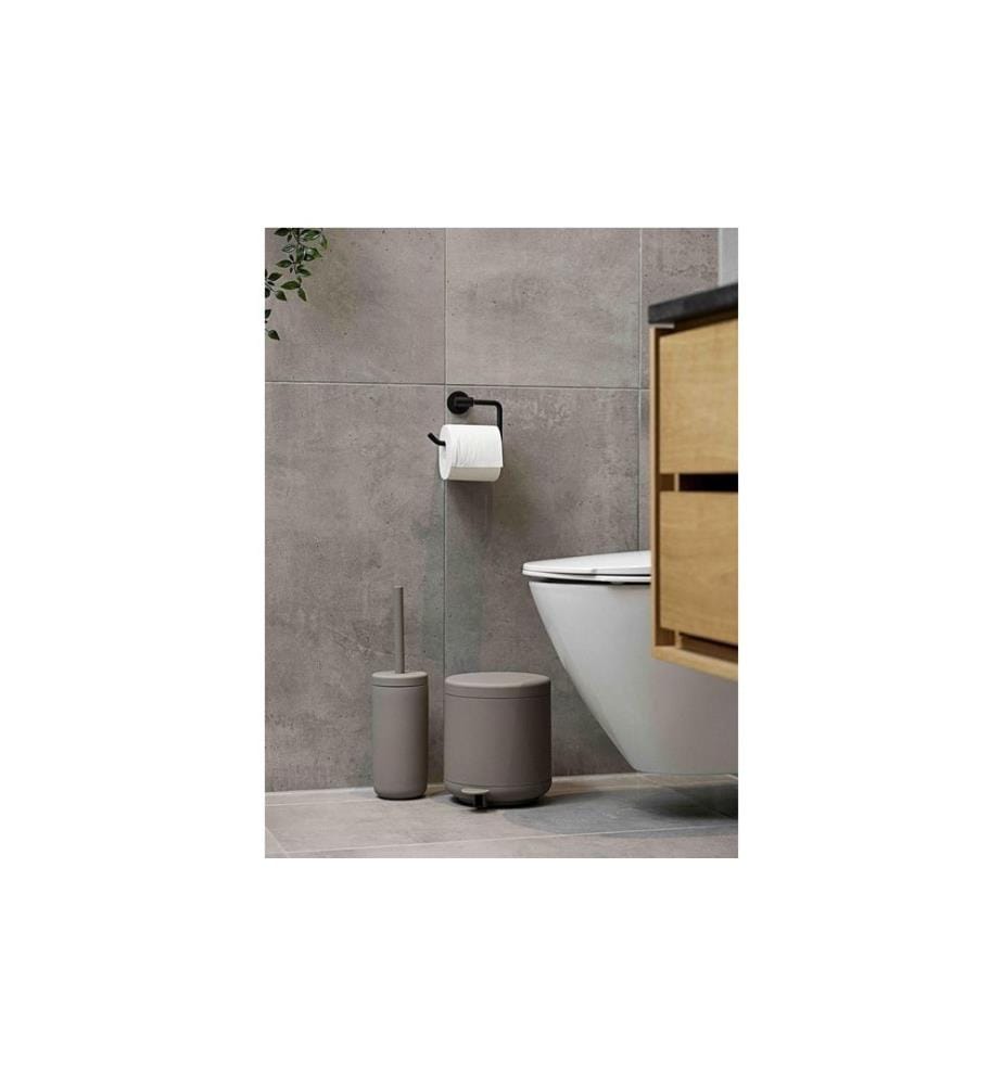 ZONE DENMARK - Brosse à toilettes Ume Taupe, faïence