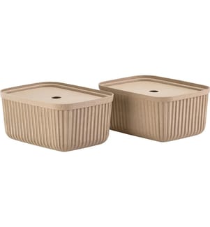 ZONE DENMARK - Aufbewahrungsbox Pulp M 2 Stück, Beige