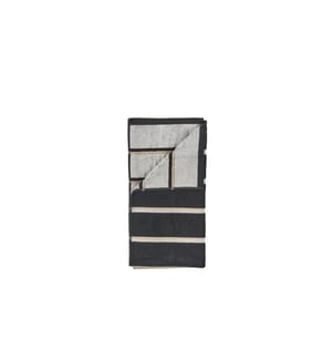 ZONE DENMARK - Duschtuch 70 x 140 cm Schwarz/Weich Grau/Kamel