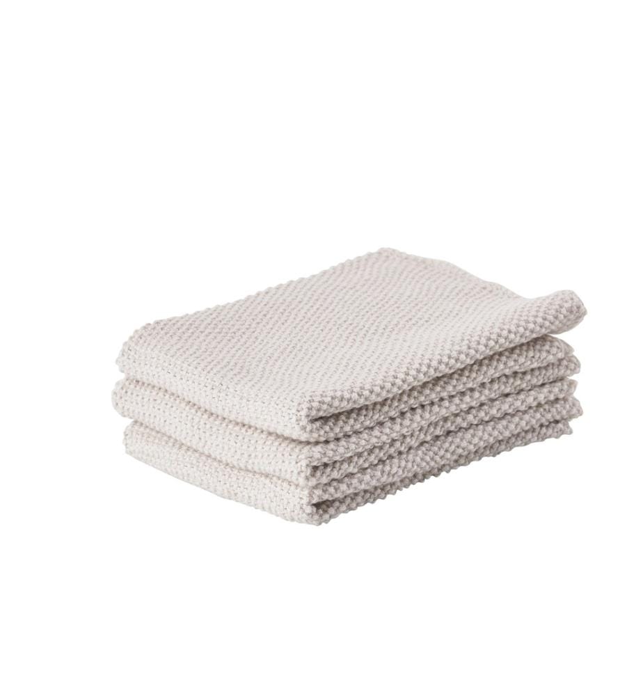 ZONE DENMARK - Torchon à vaisselle 27 cm x 27 cm, 3 Stück, Beige