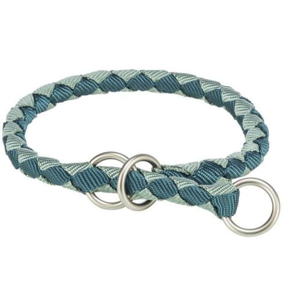 TRIXIE - Cavo Zug-Stopp-Halsband M-L Grau/Petrol