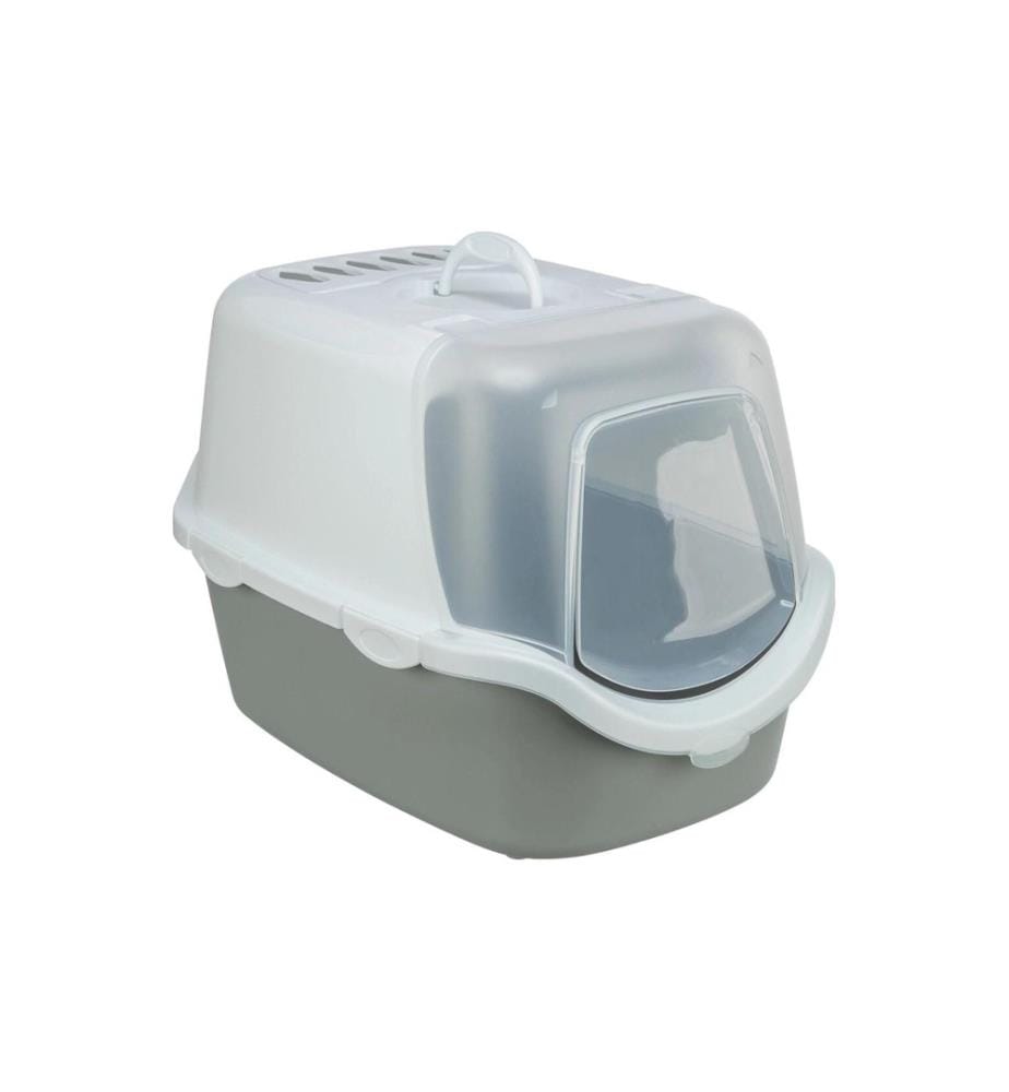 TRIXIE - Litière pour chats Vico Open Top, Gris/Blanc