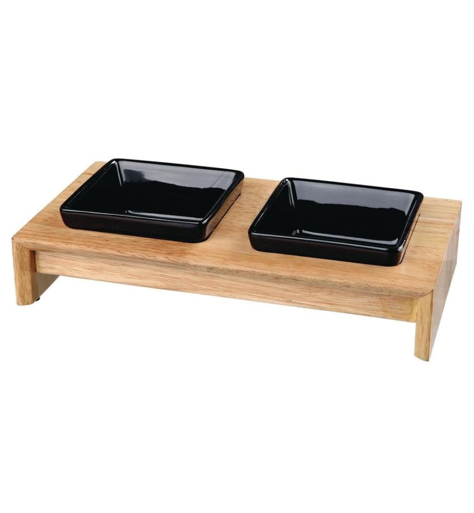 TRIXIE - Napf-Set Keramik/Holz 2 x 0.2 l