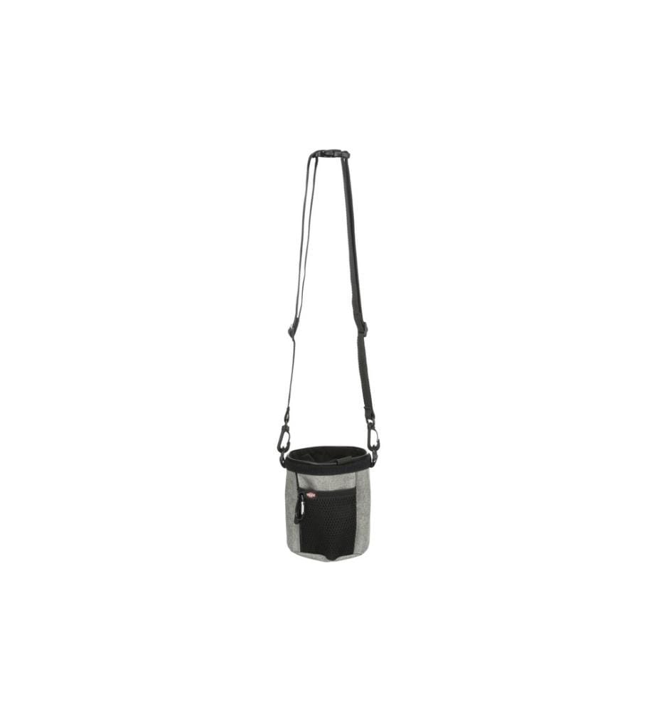 TRIXIE - Snack-Tasche Multi Twist, ø 12 × 17 cm, Grau/ Schwarz