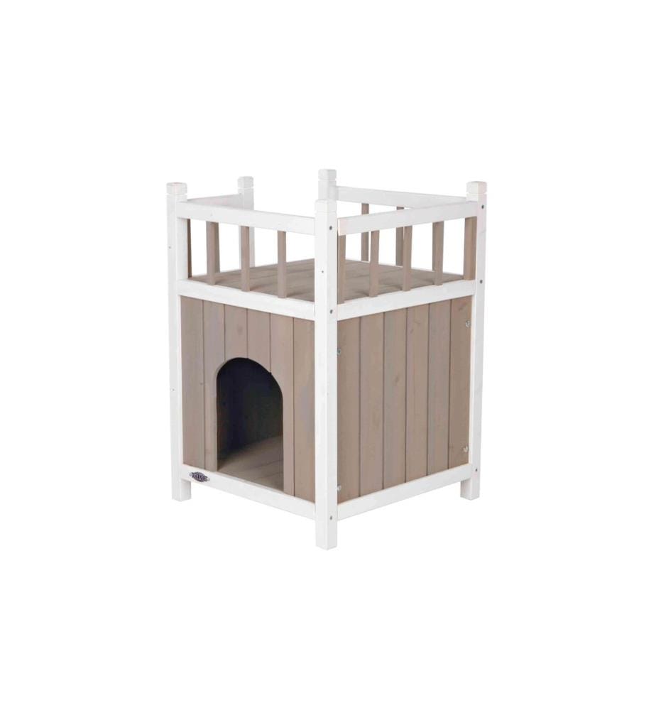 TRIXIE - natura Cat's Home mit Balkon, 45 × 65 × 45 cm