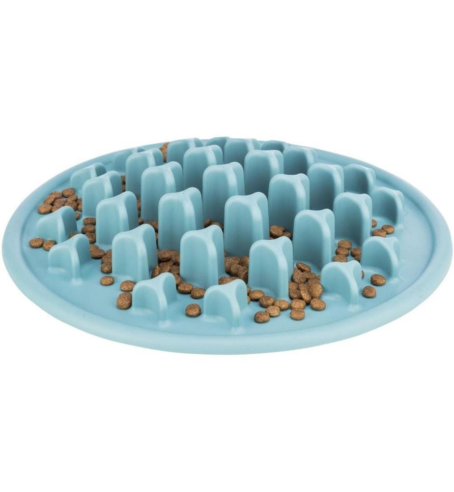 TRIXIE - Futtermatte Slow Feeding Pillars, Ø 35 cm, Blau