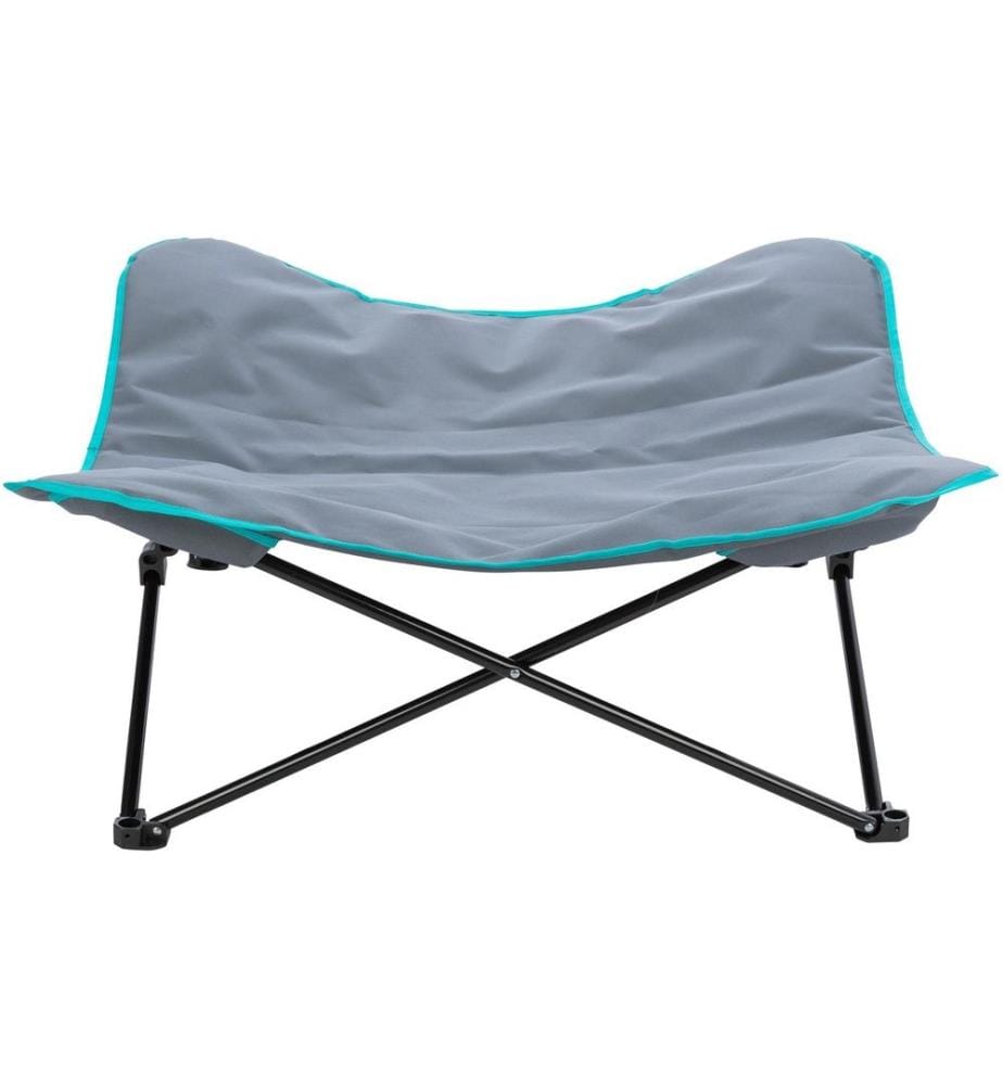 TRIXIE - Camping-Bett, bis 35 kg, 88 x 32 cm, Dunkelgrau/Blau