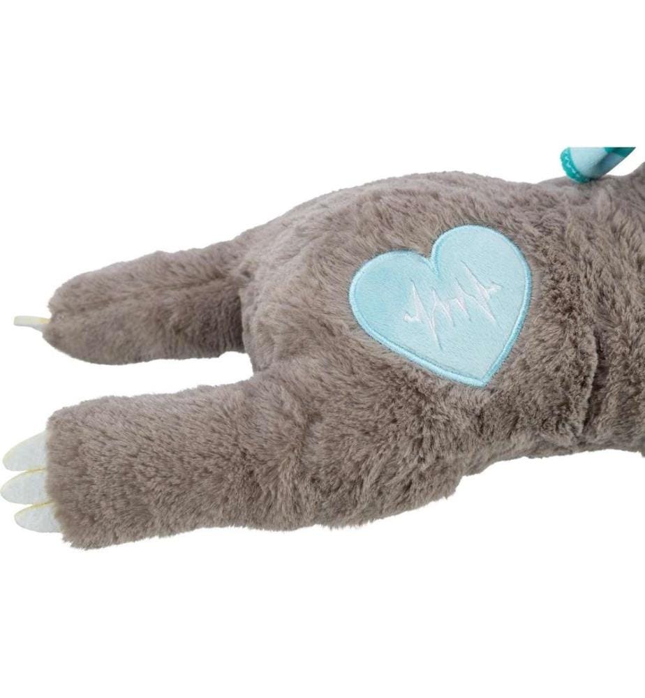 TRIXIE - Hunde-Spielzeug Junior Faultier mit Herzschlag, 34 cm, Braun