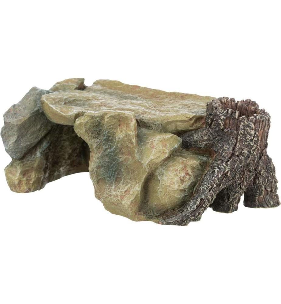 TRIXIE - Grotte Plateau rocheux avec tronc d'arbre 25 cm