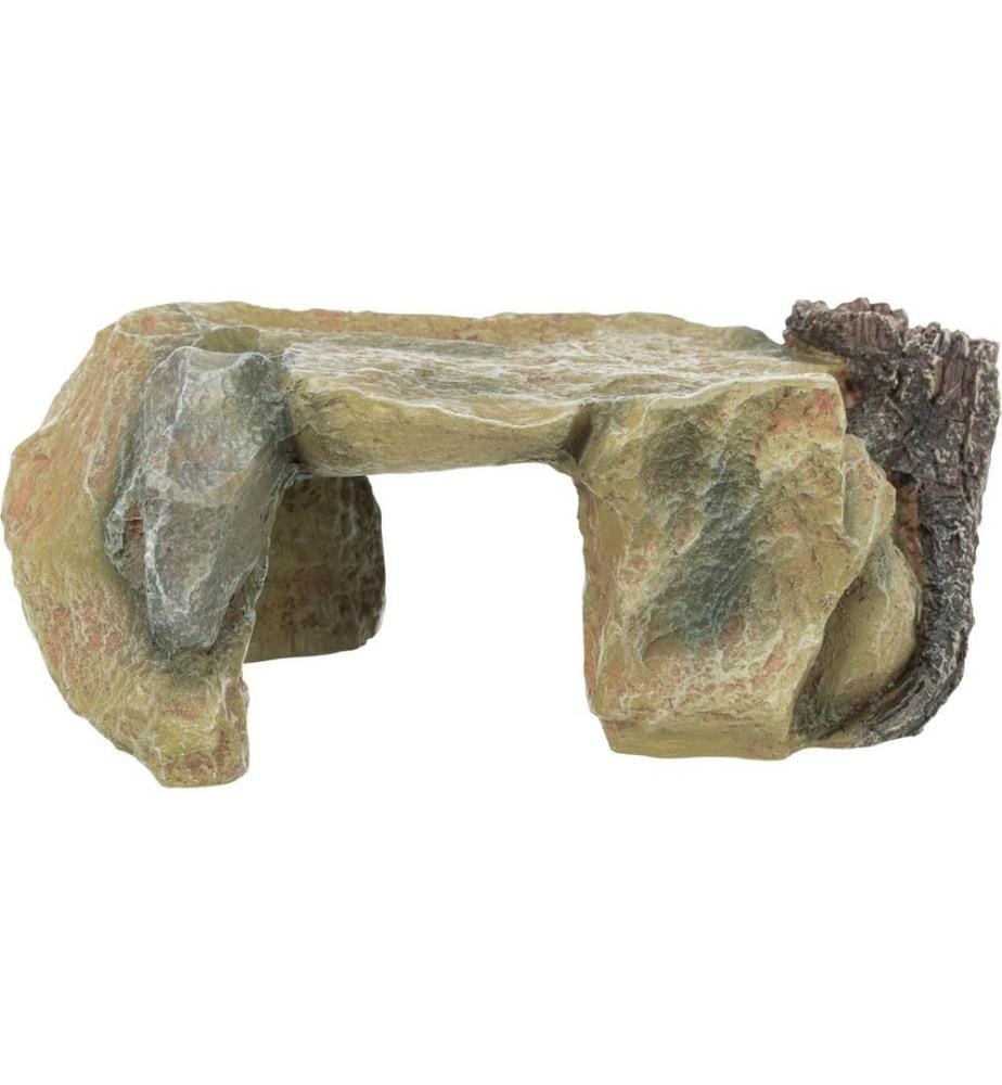 TRIXIE - Grotte Plateau rocheux avec tronc d'arbre 25 cm