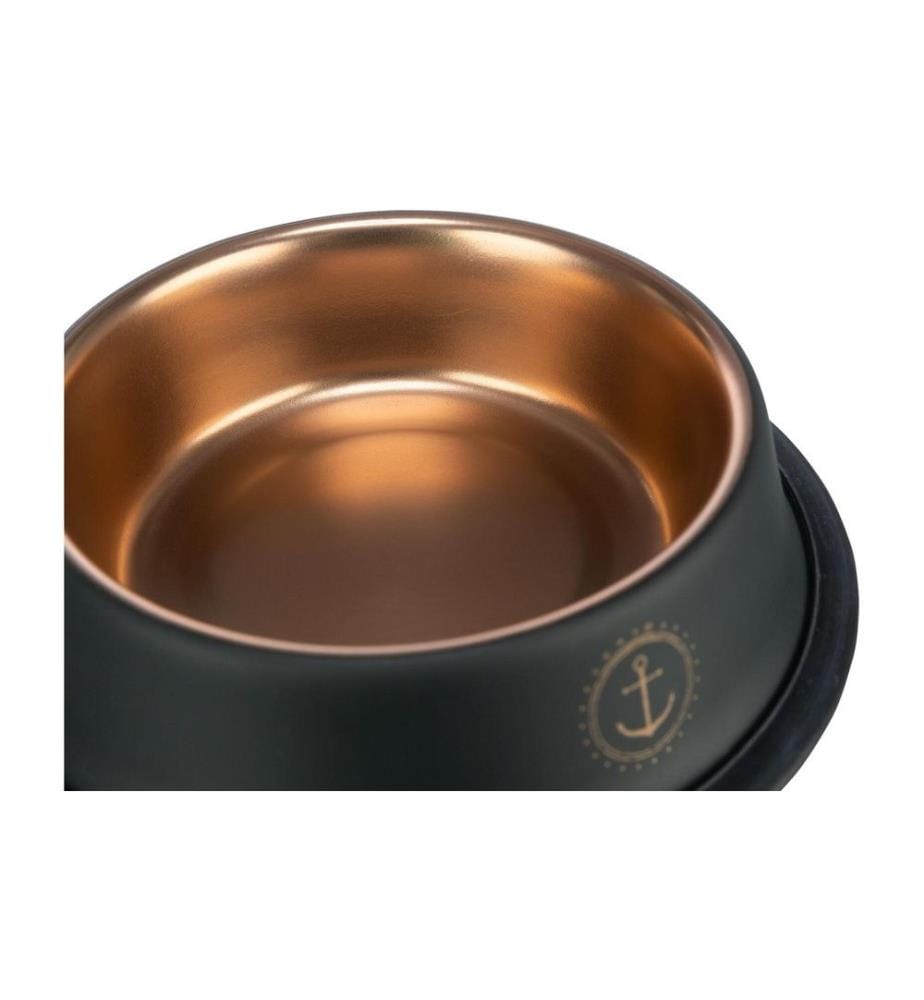 TRIXIE - Edelstahlnapf BE NORDIC 0.45 l, ø 19 cm, Schwarz/Bronze