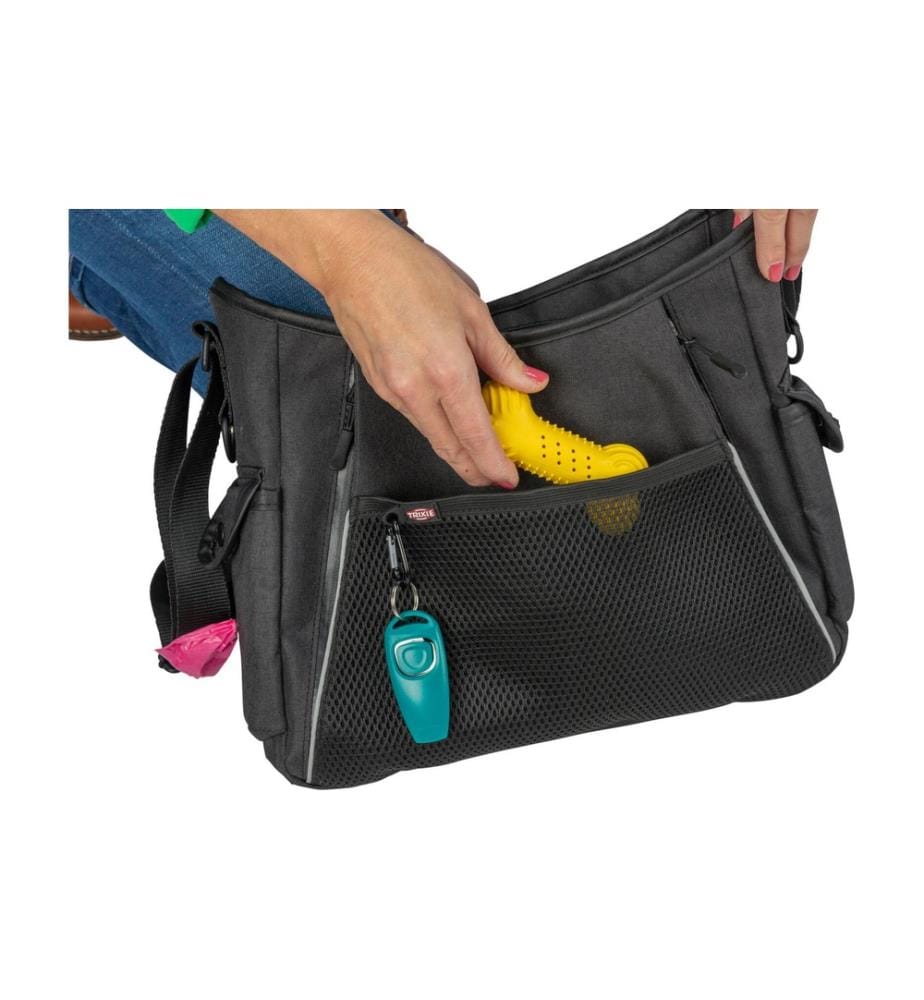 TRIXIE - Gassi- und Dummy-Tasche, 34×29×9 cm, Anthrazit