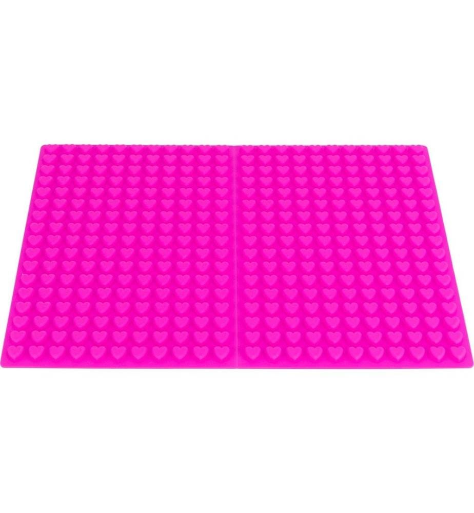 TRIXIE - Backmatte mit Herzen, Silikon, 38 × 28 cm, Pink