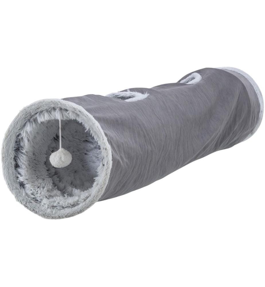 TRIXIE - Katzen-Spieltunnel Harvey, ø 27 × 116 cm, Grau