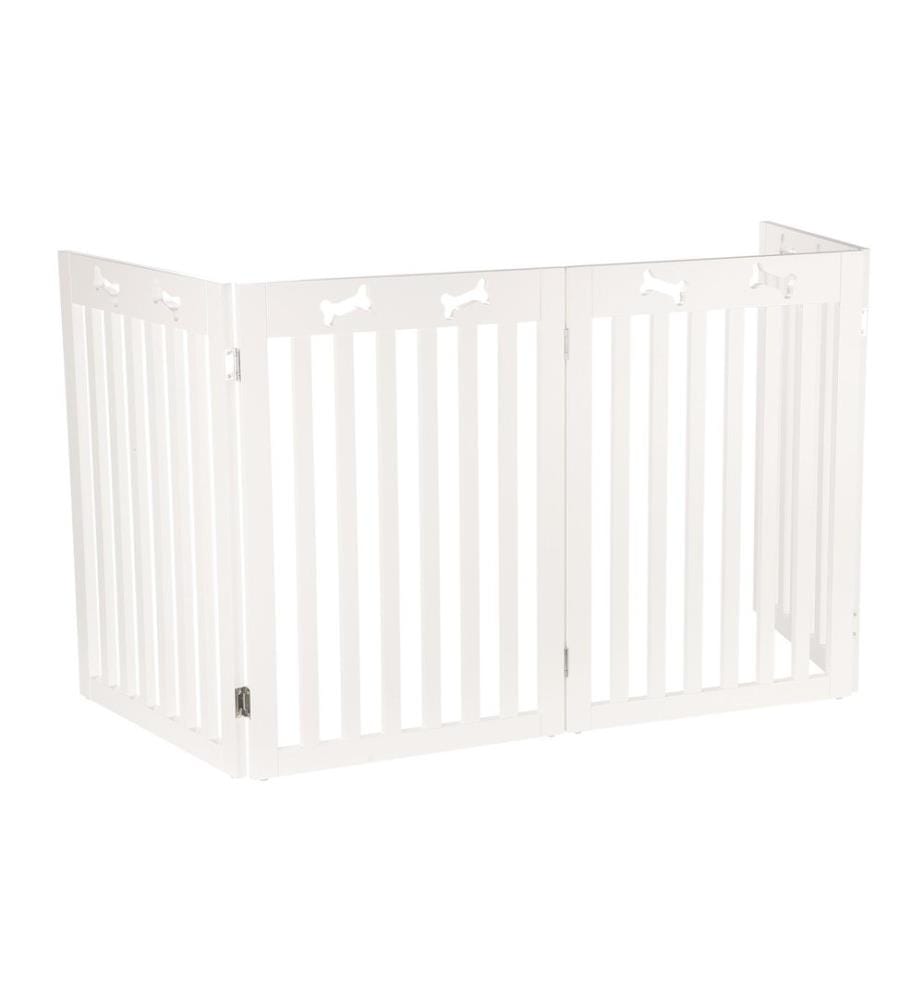 TRIXIE - Absperrgitter 4-teilig, 60 - 160 × 75 cm, Weiss