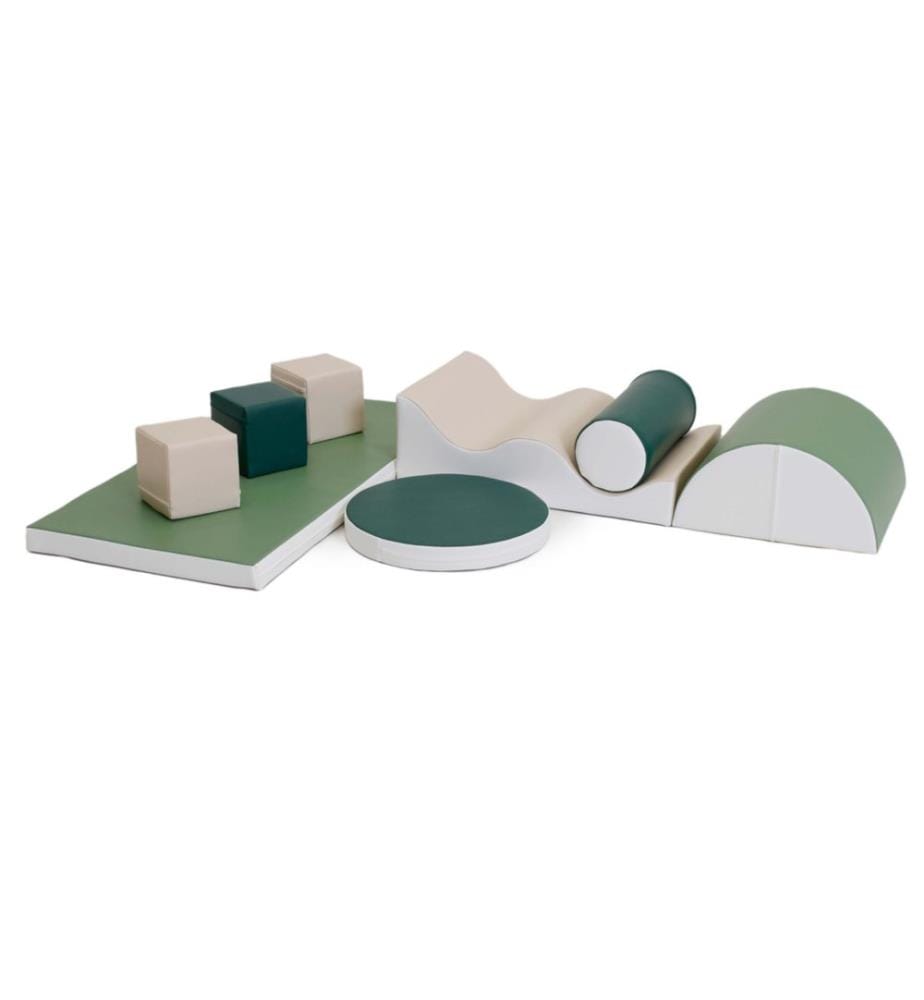 Set Explorateurs Soft Play 5 vert-blanc