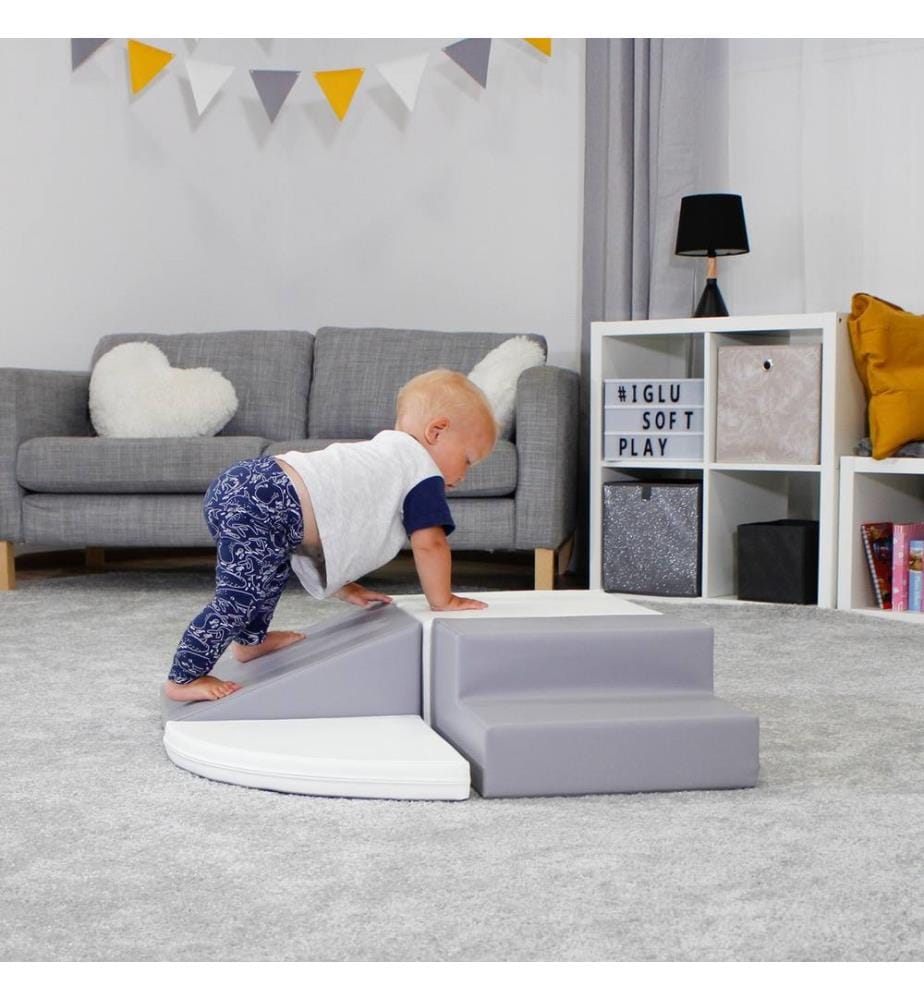 Soft Play Set Eckkletterer 16 grau-weiss
