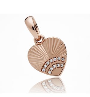 Charm a cuore placcato oro rosa 14K - Oro rosa