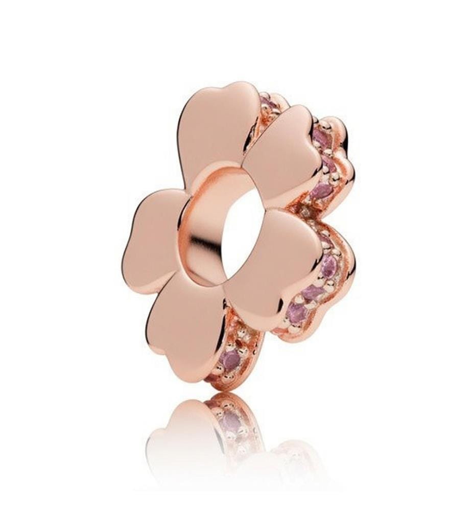 Charme Entretoise Florale con cristallo rosa - Rosa e rosato