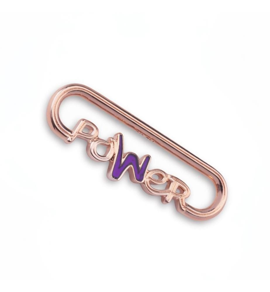 Charm Script con smalto rosa - Oro rosa
