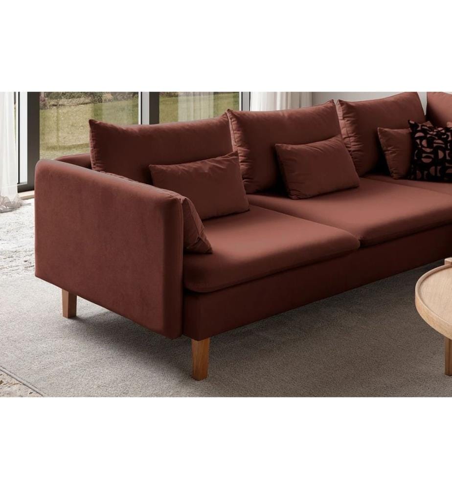 Ecksofa Flexy L - Ziegelrot