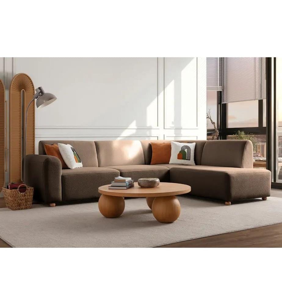 Ecksofa S-Loft Right - Braun