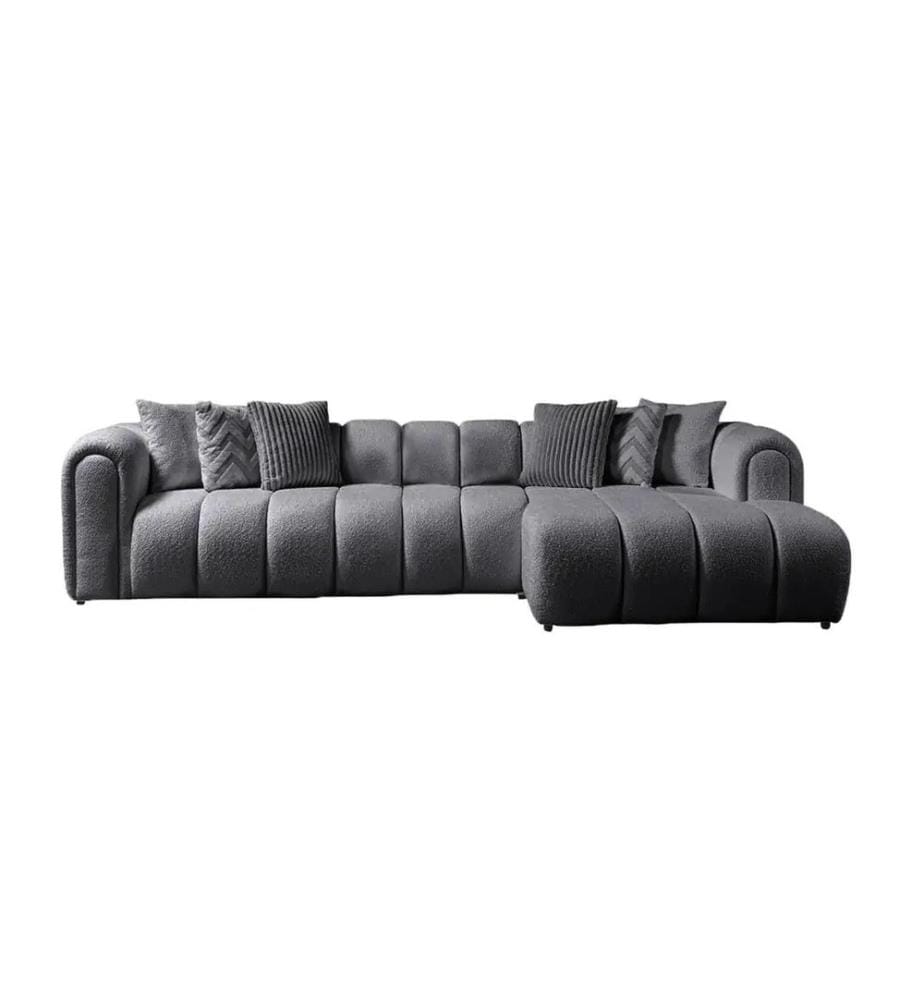 Divano angolare destro N-Line - Grigio scuro