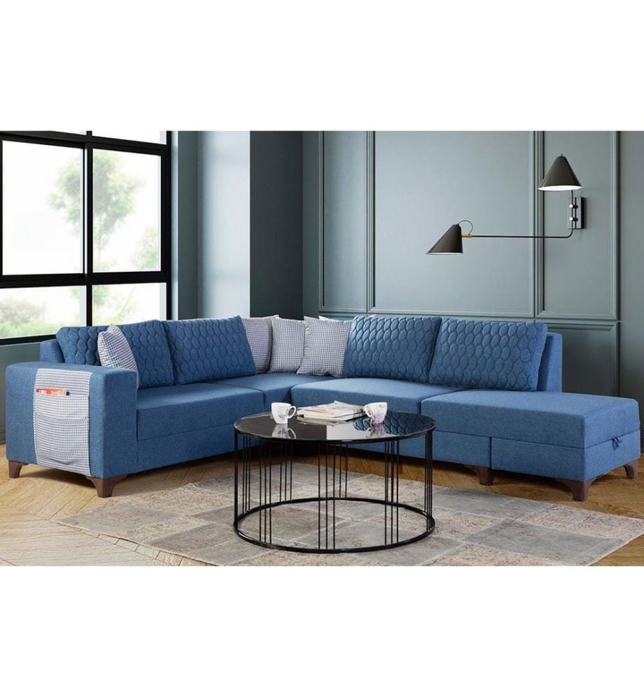 Loft-Eckschlafsofa - Blau