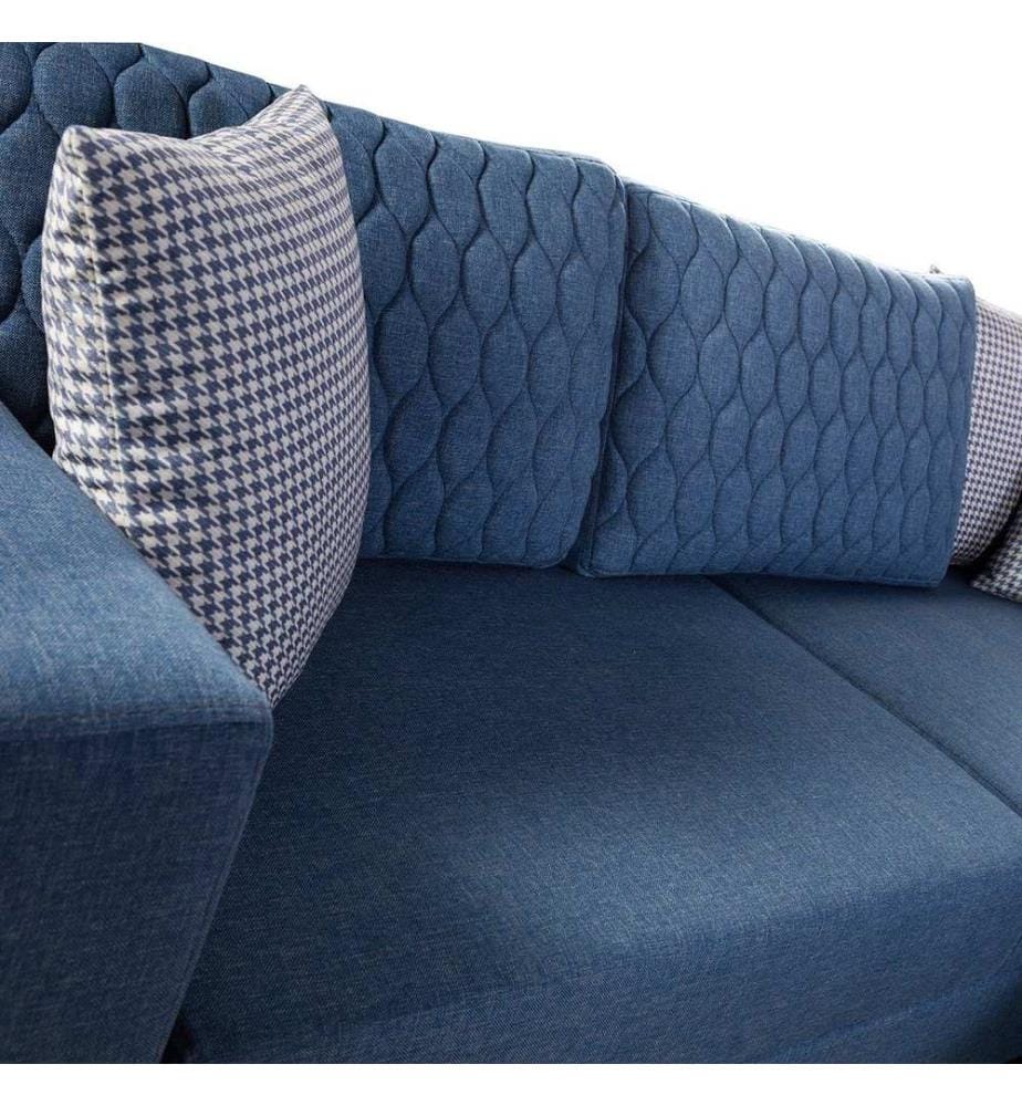 Loft-Eckschlafsofa - Blau