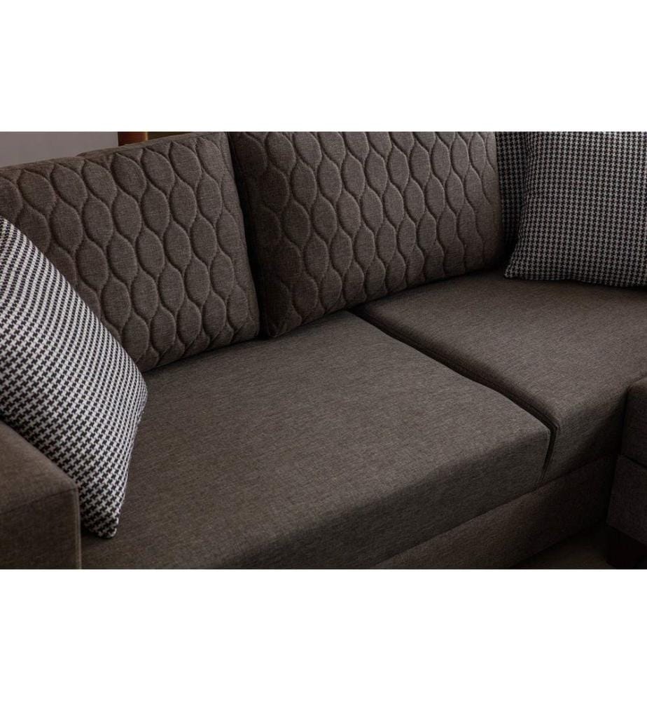 Loft corner sofa-bed - Brown