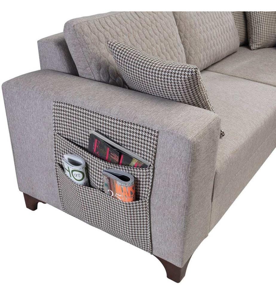 Divano letto angolare Loft - Marron Clair