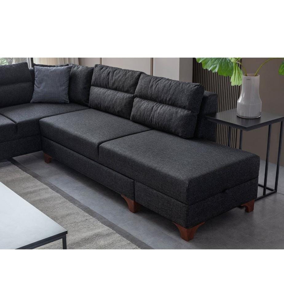 Tloft Divano letto angolare sinistro - Antracite
