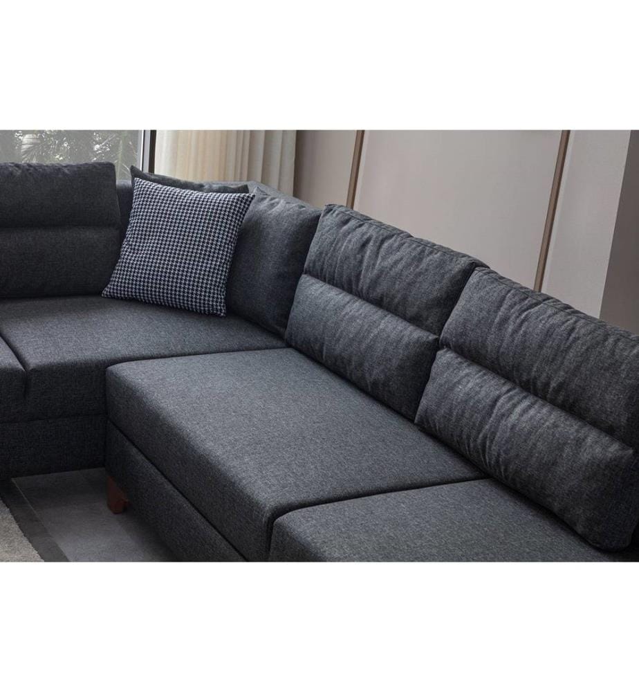Tloft Divano letto angolare sinistro - Antracite