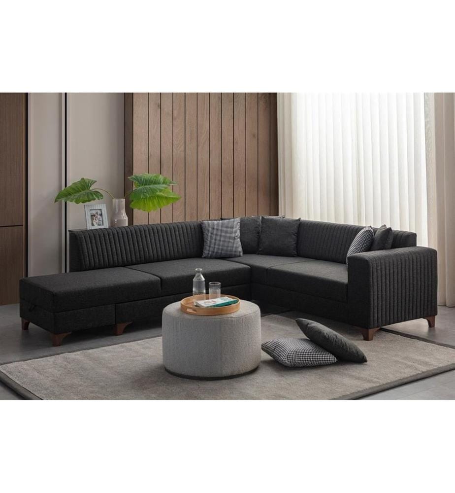 Divano letto angolare West Left - Antracite