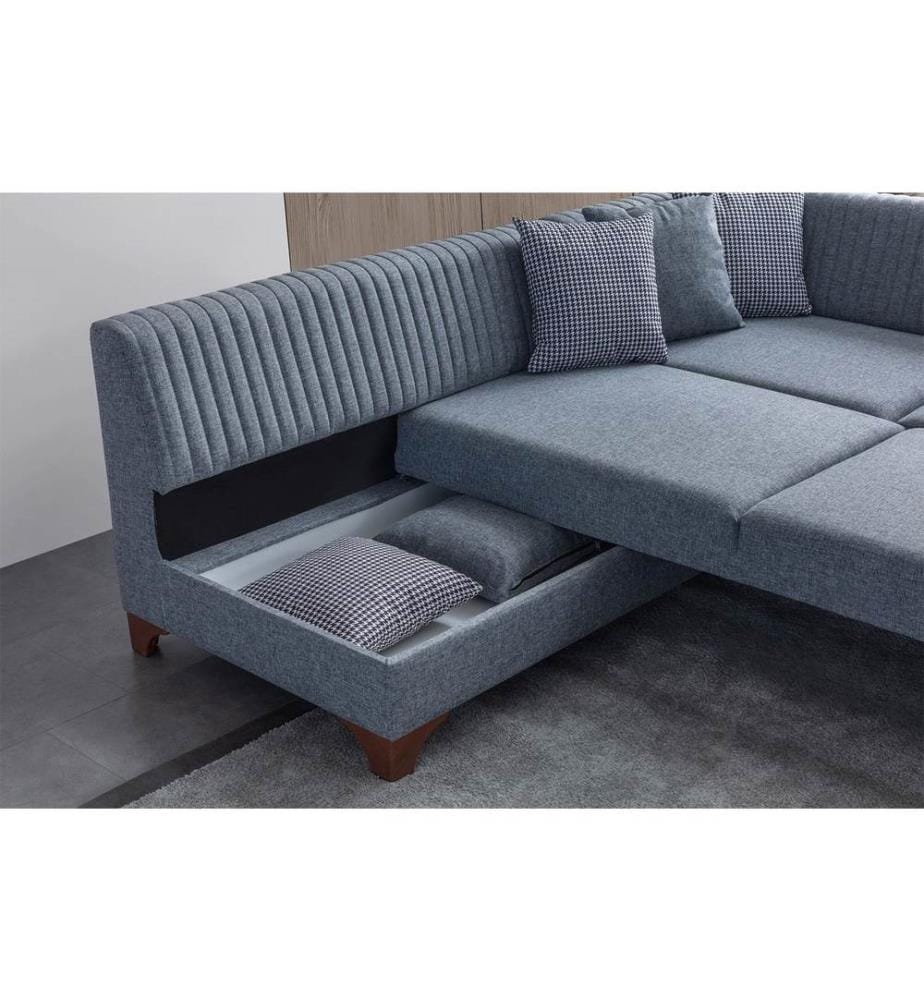 Divano letto angolare West Left - Grigio