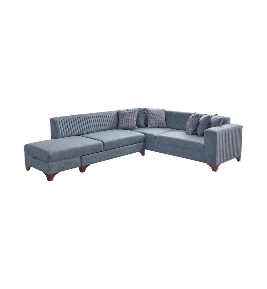 Divano letto angolare West Left - Grigio
