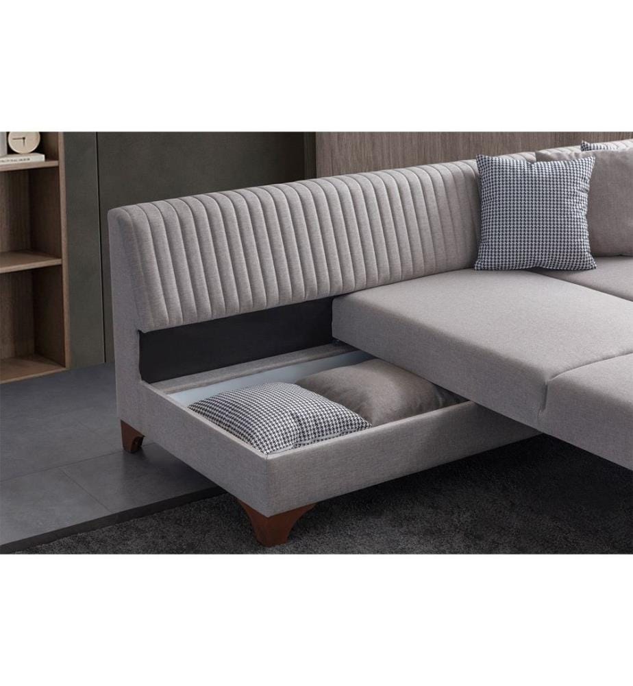 Divano letto angolare West Left - Crema