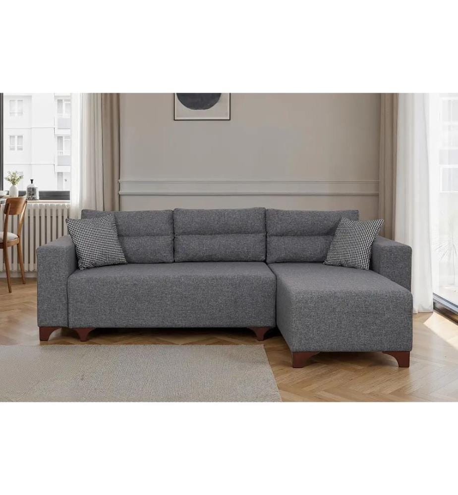 Tloft Mini corner sofa-bed - Grey