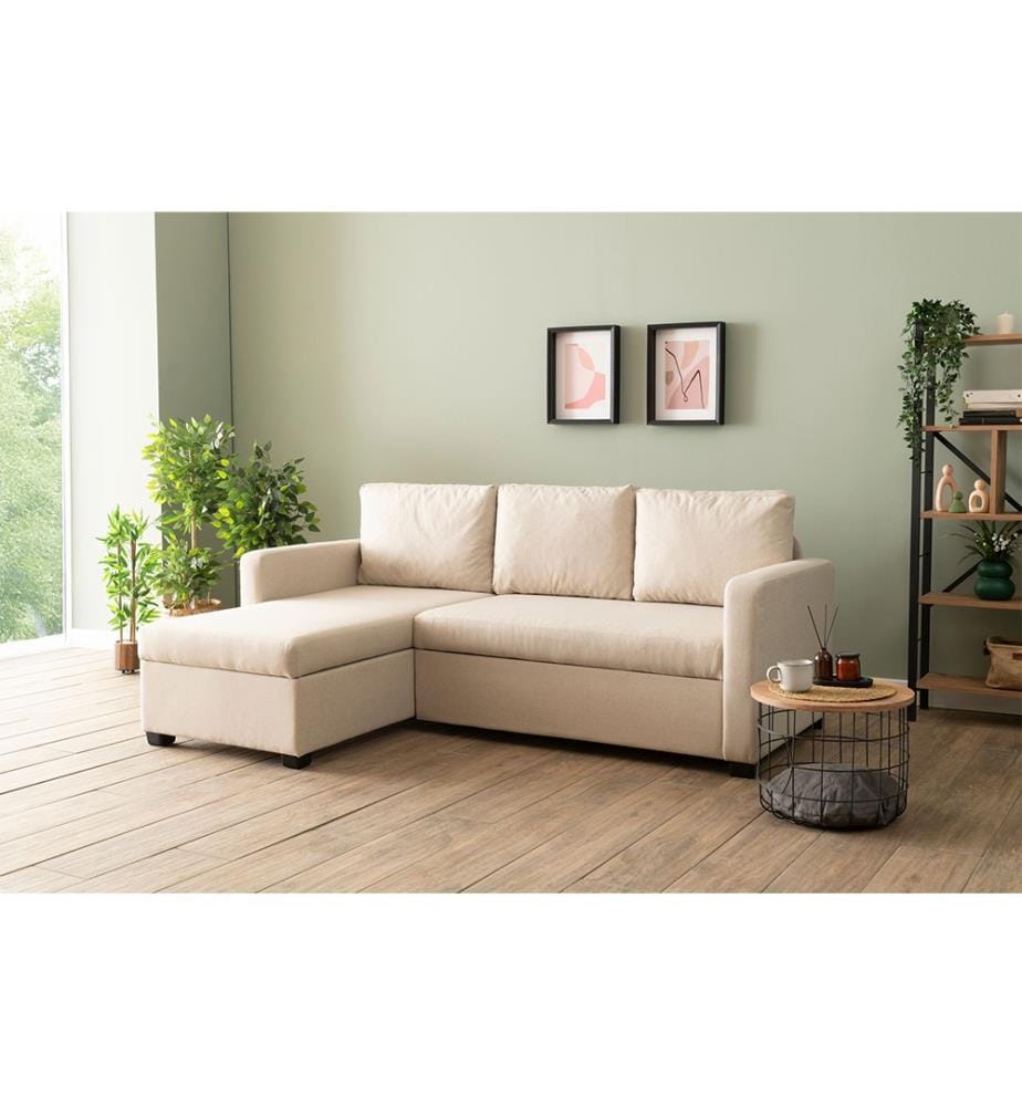 Divano letto angolare Kado - Crema