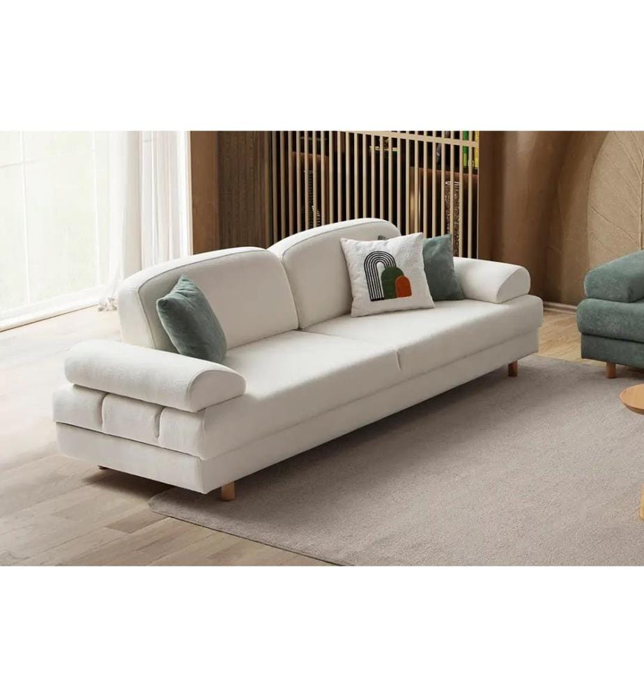 Divano letto a 3 posti Aries - Bianco