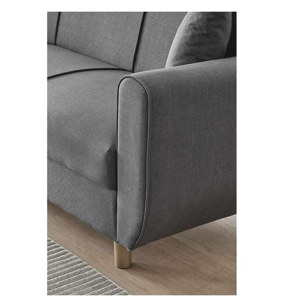 Divano letto 3 posti Flavia - Grigio scuro