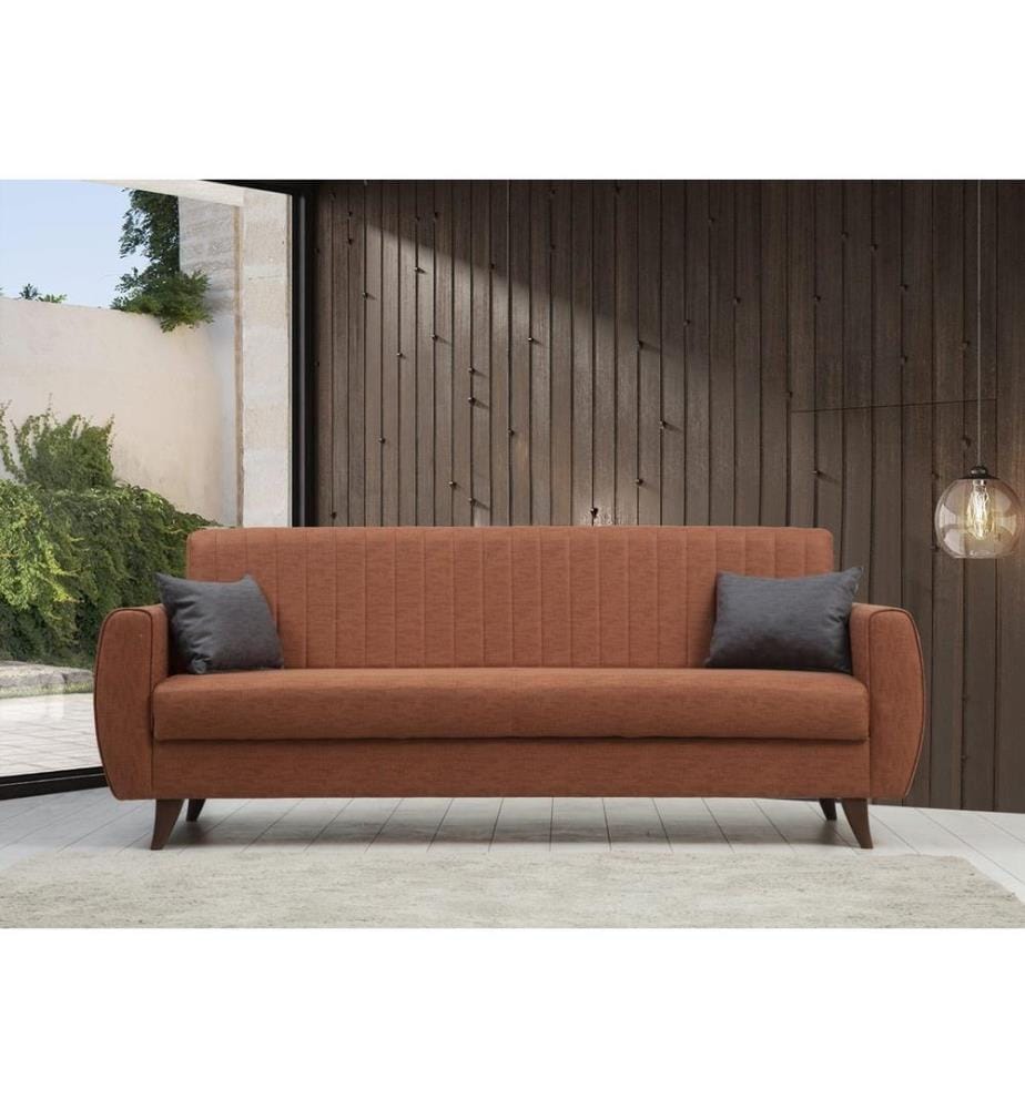 Divano letto Alkon 3 posti - Rouge Tuile