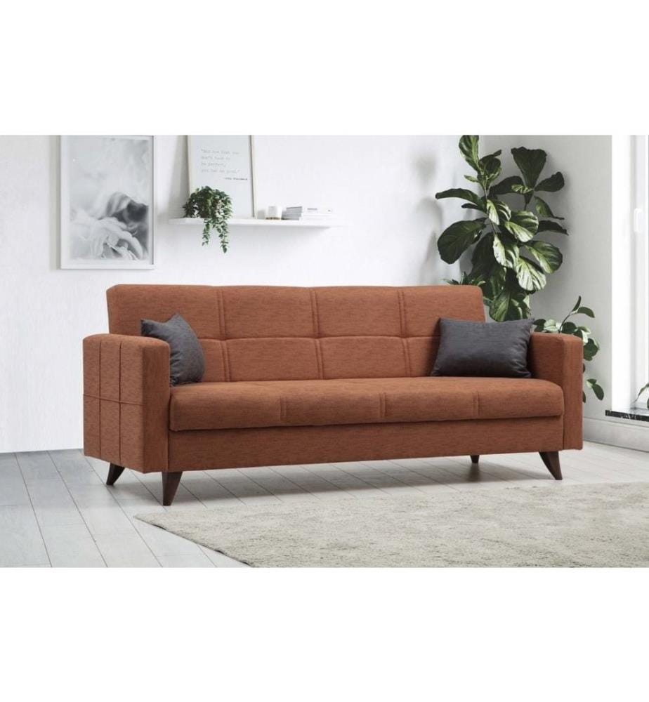 Divano letto a 3 posti Polya - Rouge Tuile