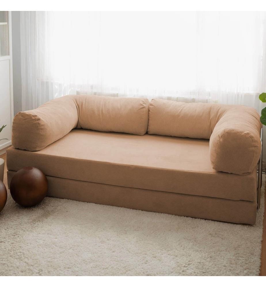 Divano-letto a 3 posti Nook - Marrone