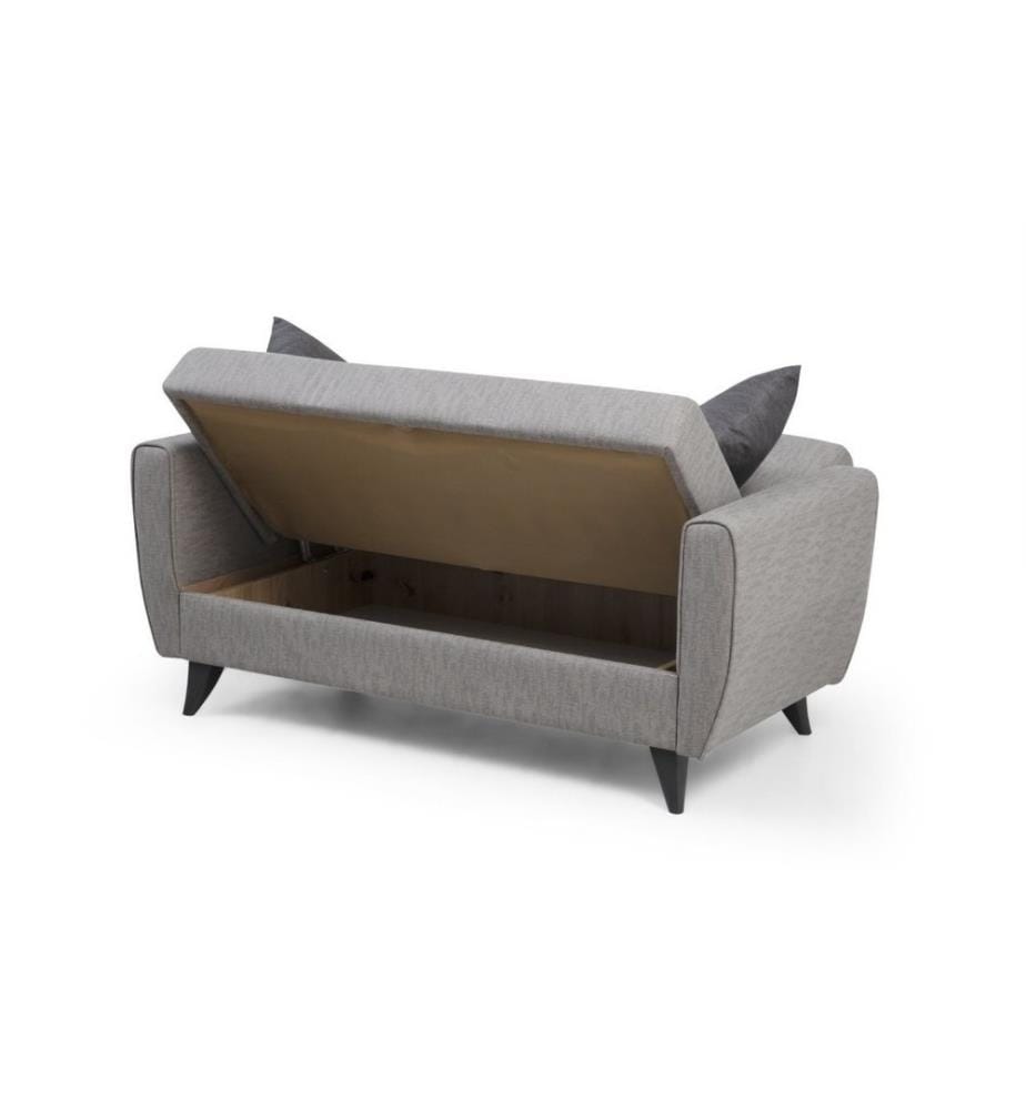 Divano letto a 2 posti Zaden - Gris Clair