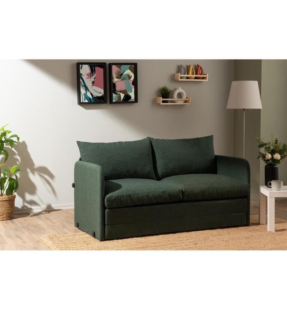 Divano letto a 2 posti Saga - Verde