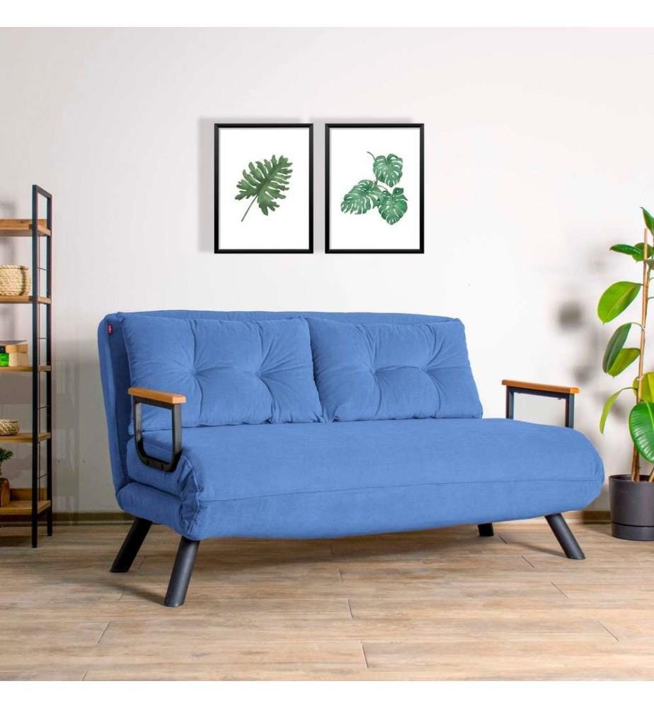 Divano letto a 2 posti Sando - Blu