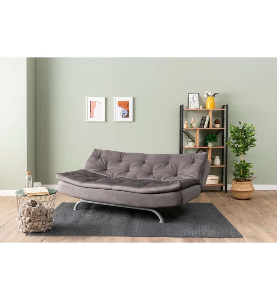 Divano letto Rivo 3 posti - Grigio