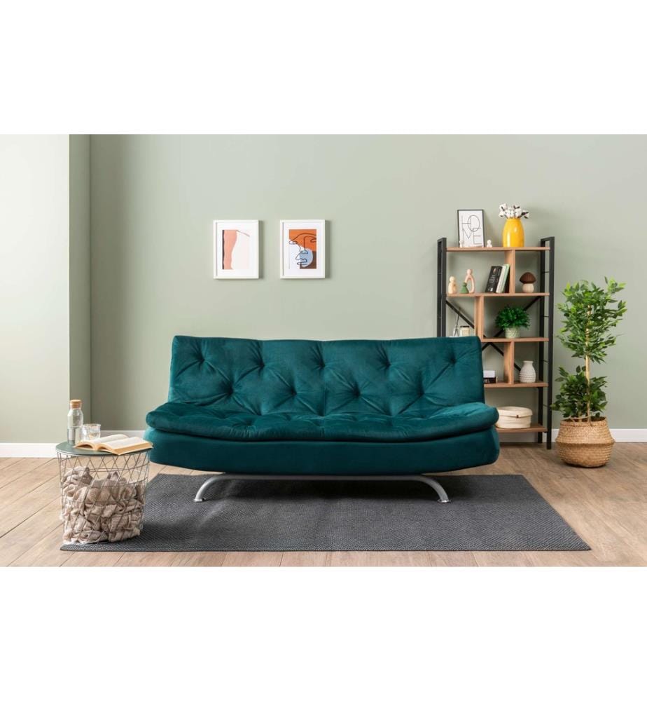 Divano letto Rivo 3 posti - Vert Pétrole